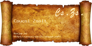 Csucsi Zsolt névjegykártya