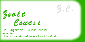 zsolt csucsi business card